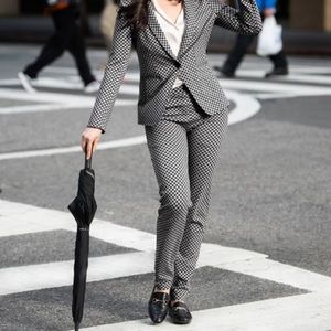 Dress Pant Yoga Pants
Straight-Leg • Chino catstooth print size M petite